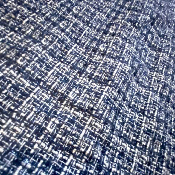 Banana Republic Outlet Blue Black Tweed Faux Wool Mini Skirt Size 4 - Picture 2 of 10